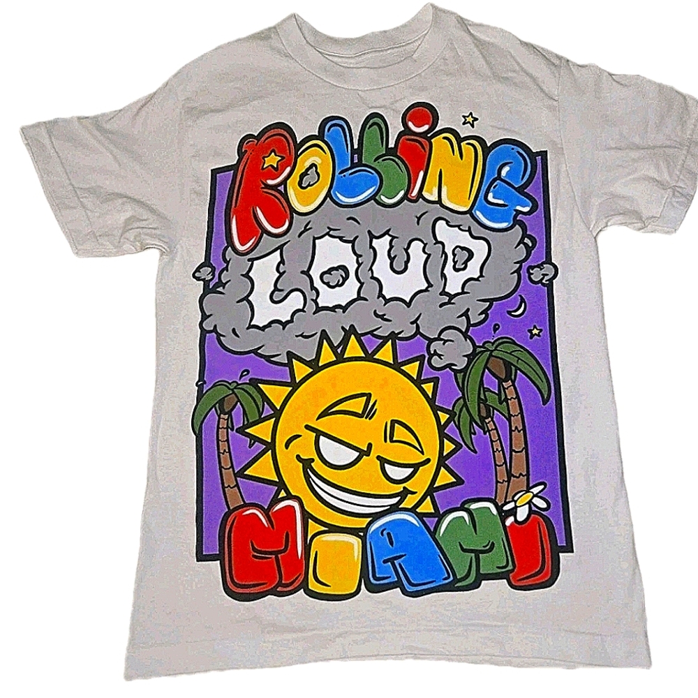 Rolling Loud Miami  Graphic T-Shirt - White Size S